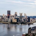 Discover the stunning Pittsburgh skyline with its iconic bridges over the Allegheny River.